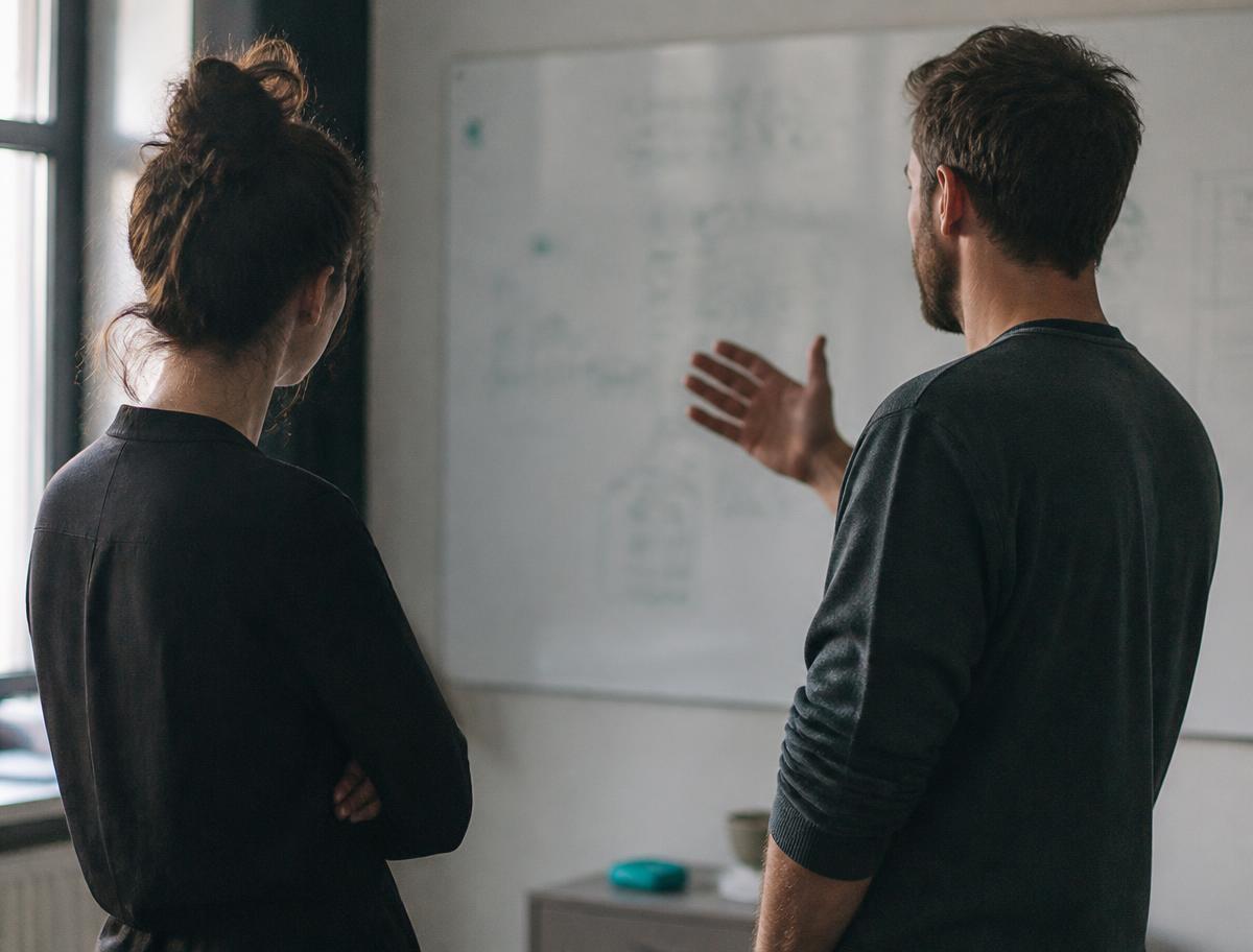mapping a curriculum on a whiteboard